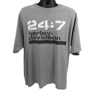 Harley-Davidson T-Shirt Mens 3XL Gray Bluegrass Louisville KY 24:7 Graphic Tee